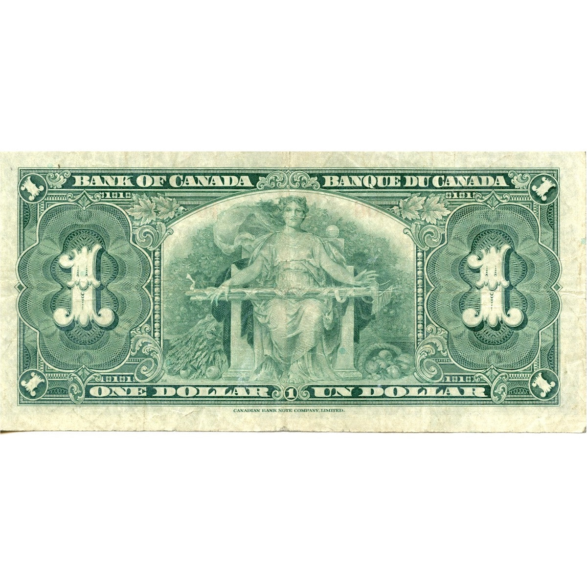 BC-21c 1937 Canada $1 Gordon-Towers, Y/A, Fine (F12)