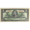 BC-21c 1937 Canada $1 Gordon-Towers, Z/L, Extra Fine (EF40)