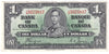 BC-21d 1937 Canada $1 Coyne-Towers, O/M, VF-EF (VF30)