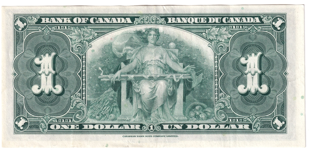 BC-21d 1937 Canada $1 Coyne-Towers, O/M, VF-EF (VF30)