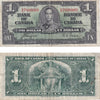 BC-21d 1937 Canada $1 Coyne-Towers, B/N, F-VF (F15)
