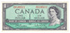 BC-37b 1954 Canada $1 Beattie-Rasminsky, O/Z, EF-AU (EF45)