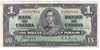 BC-21d 1937 Canada $1 Coyne-Towers, C/N, EF-AU