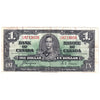 BC-21d 1937 Canada $1 Coyne-Towers, K/N, VF-EF (VF30)