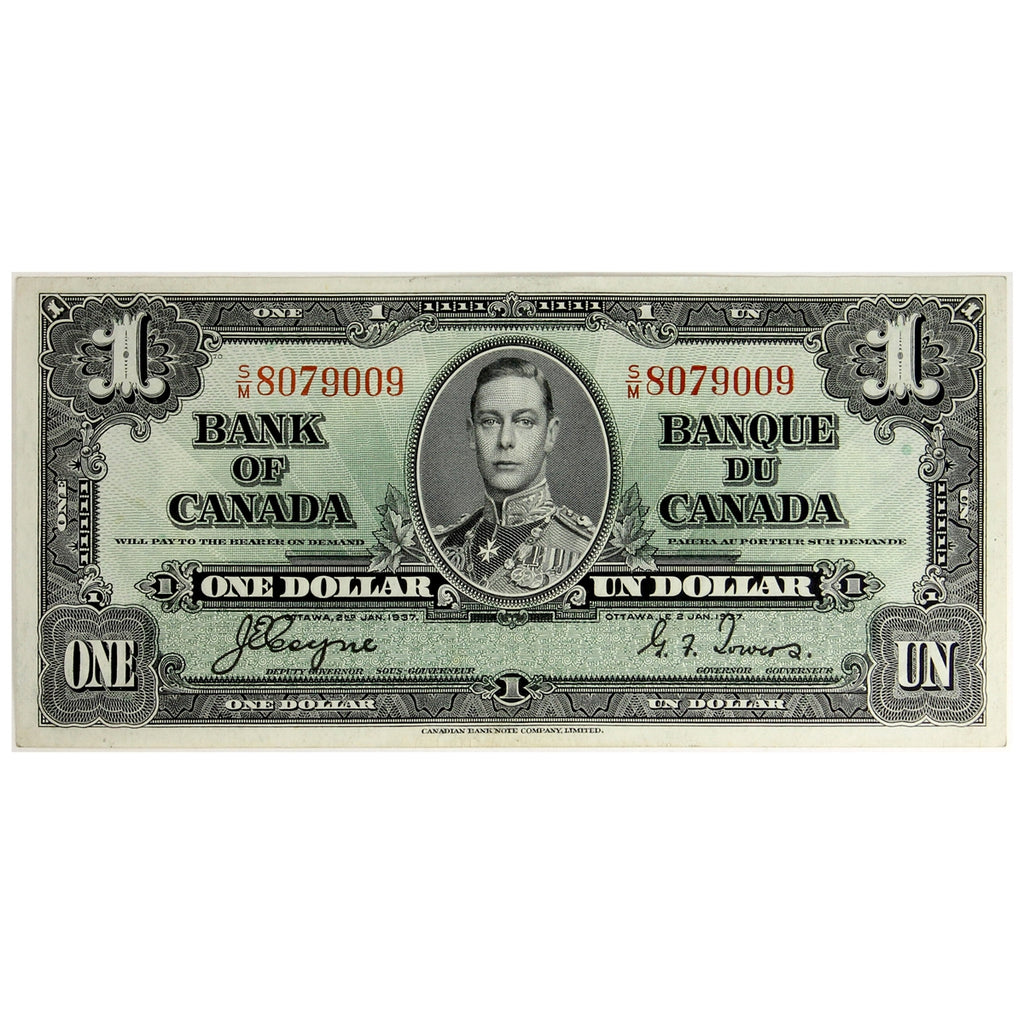 BC-21d 1937 Canada $1 Coyne-Towers, S/M, EF-AU (EF45)