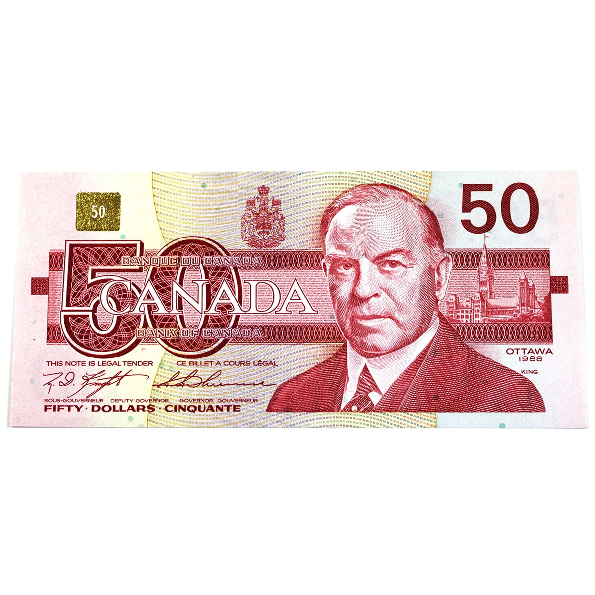 BC-59c 1988 Canada $50 Knight-Thiessen, FHT, Circ