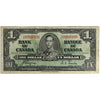 BC-21d 1937 Canada $1 Coyne-Towers, S/N, VG-F