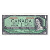 BC-37b-i 1954 Canada $1 Beattie-Rasminsky, I/M, EF-AU (EF45)