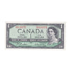 BC-37b-i 1954 Canada $1 Beattie-Rasminsky, O/M, Almost Uncirculated (AU50)