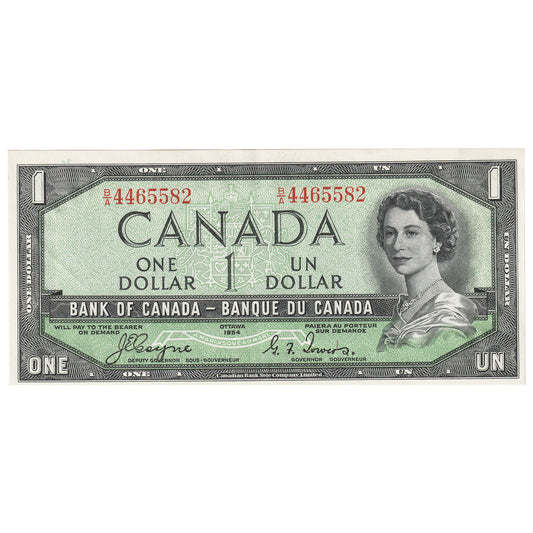 BC-29a 1954 Canada $1 Coyne-Towers, Devil's Face, B/A, AU-UNC