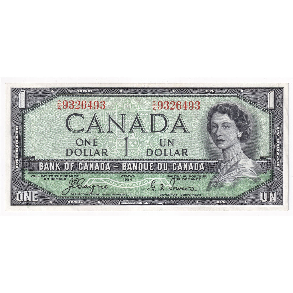 BC-29a 1954 Canada $1 Coyne-Towers, Devil's Face, C/A, EF-AU (EF45)
