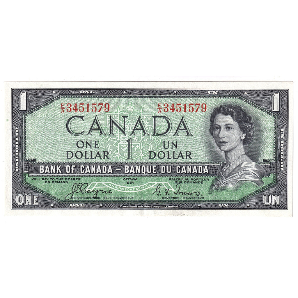 BC-29a 1954 Canada $1 Coyne-Towers, Devil's Face, E/A, EF-AU (EF45)