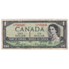 BC-29a 1954 Canada $1 Coyne-Towers, Devil's Face, F/A, Fine (F12)