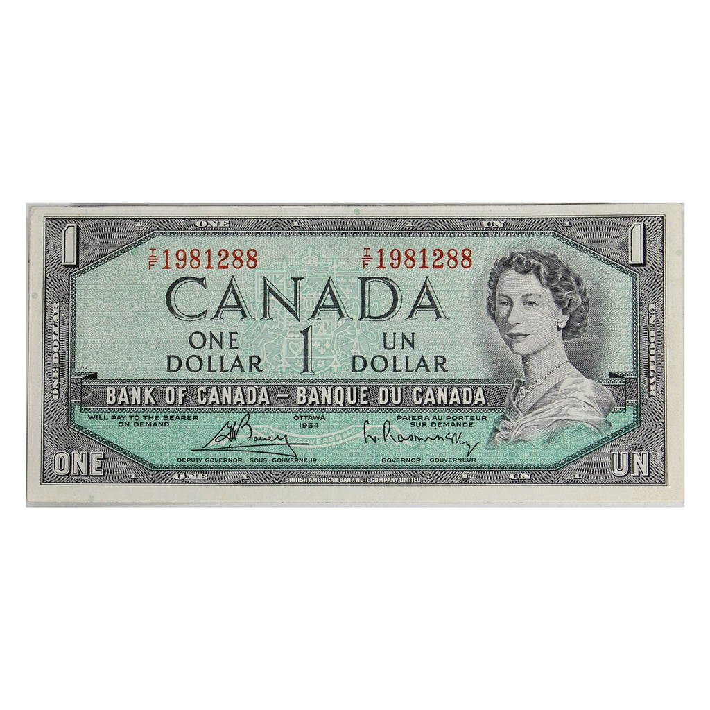 BC-37c 1954 Canada $1 Bouey-Rasminsky, I/F, Extra Fine (EF40)
