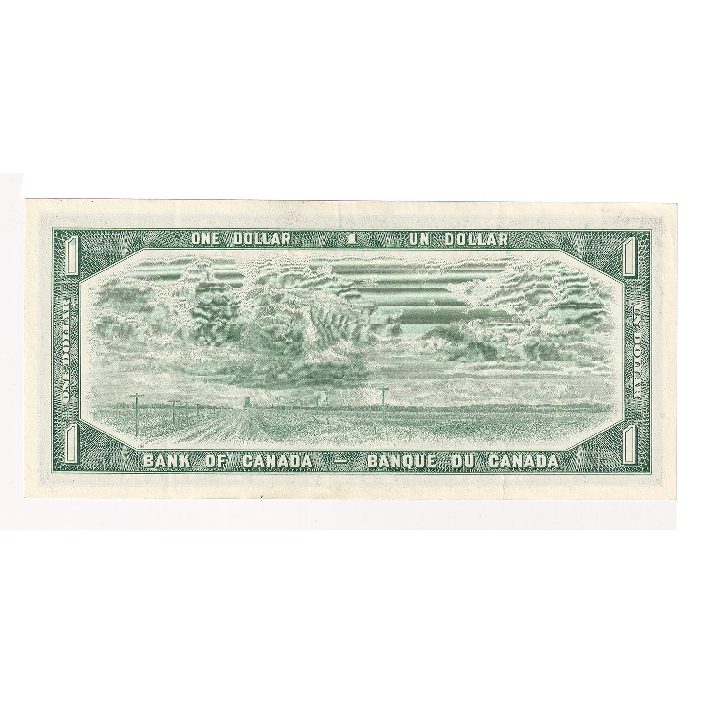BC-37c 1954 Canada $1 Bouey-Rasminsky, O/F, Extra Fine (EF40)
