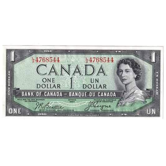 BC-29b 1954 Canada $1 Beattie-Coyne, Devil's Face, L/A, CUNC