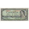BC-29b 1954 Canada $1 Beattie-Coyne, Devil's Face, P/A, Very Good (VG8)