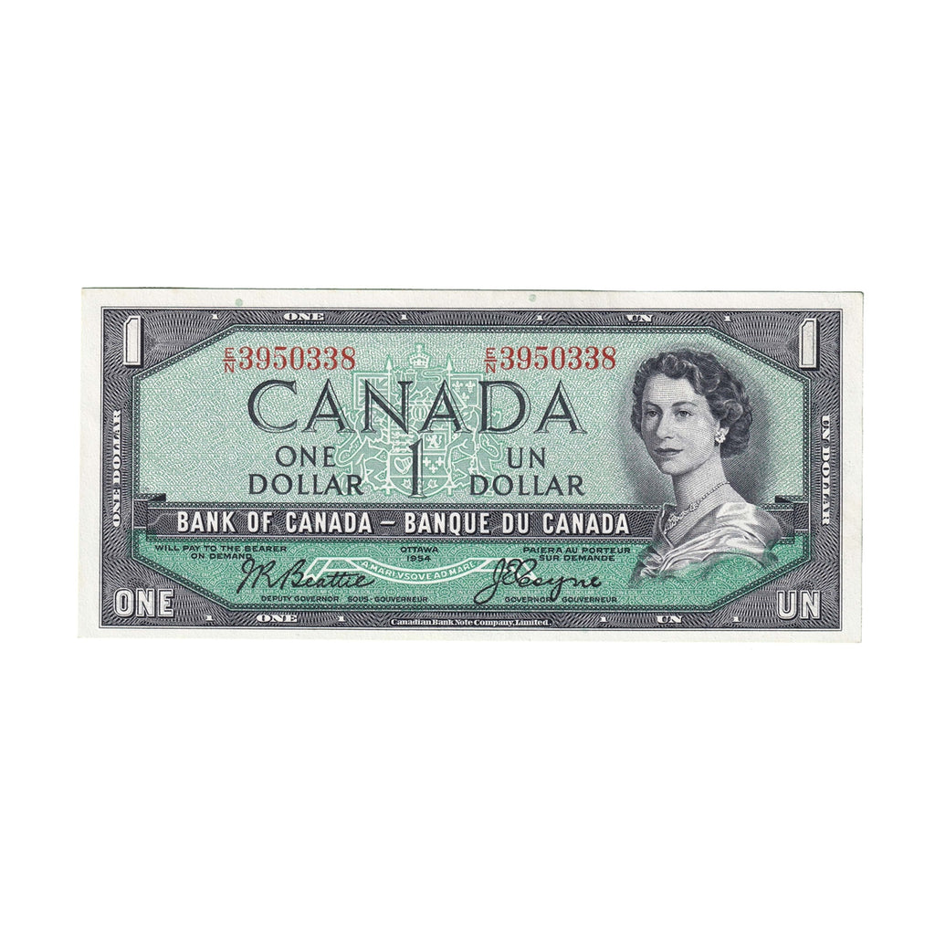 BC-37a 1954 Canada $1 Beattie-Coyne, E/N, Uncirculated (MS60)