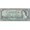 BC-37a 1954 Canada $1 Beattie-Coyne, T/L, Choice Uncirculated (CUNC63)