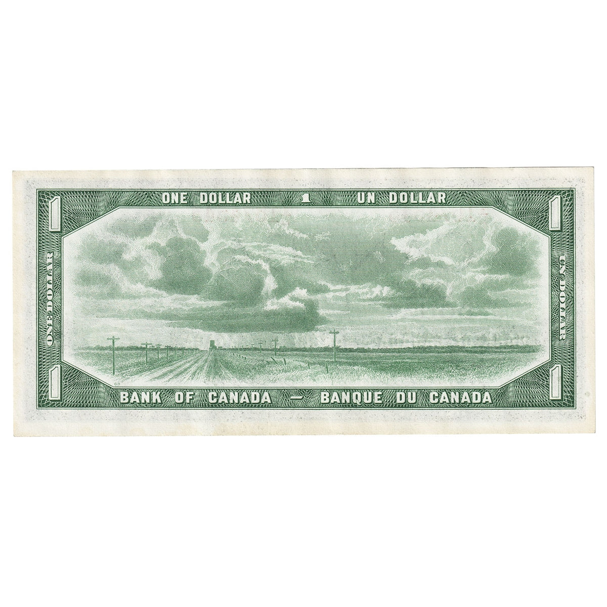 BC-37a 1954 Canada $1 Beattie-Coyne, V/L, Almost Uncirculated (AU50)
