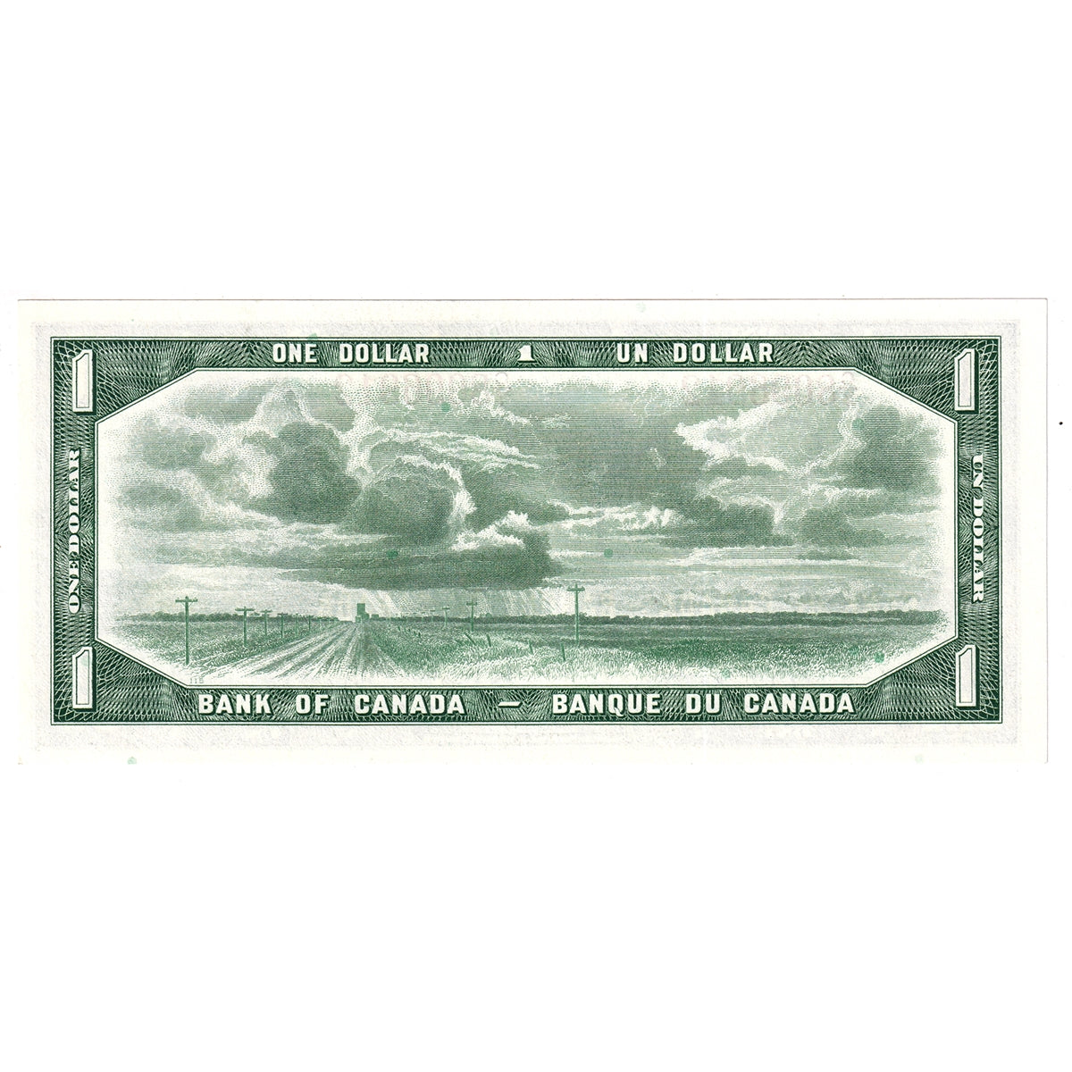 BC-37b 1954 Canada $1 Beattie-Rasminsky, C/Y, Choice Uncirculated (CUNC63)
