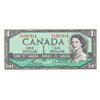 BC-37c 1954 Canada $1 Bouey-Rasminsky, S/F, Almost Uncirculated (AU50)