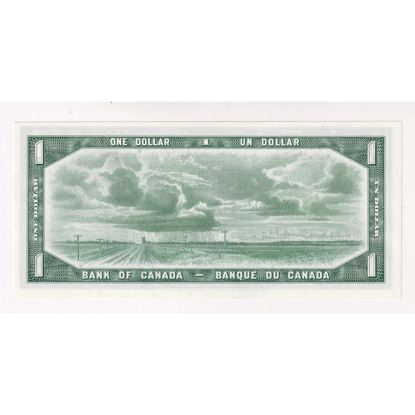 BC-37b 1954 Canada $1 Beattie-Rasminsky, G/N, Choice Uncirculated (CUNC63)