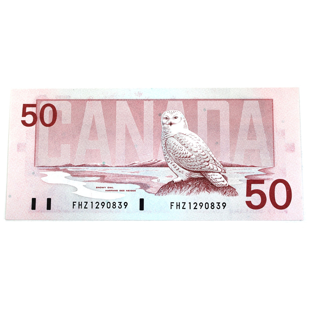 BC-59d 1988 Canada $50 Knight-Dodge, FHZ, Uncirculated (MS60)
