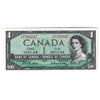 BC-37b 1954 Canada $1 Beattie-Rasminsky, H/N, Almost Uncirculated (AU50)