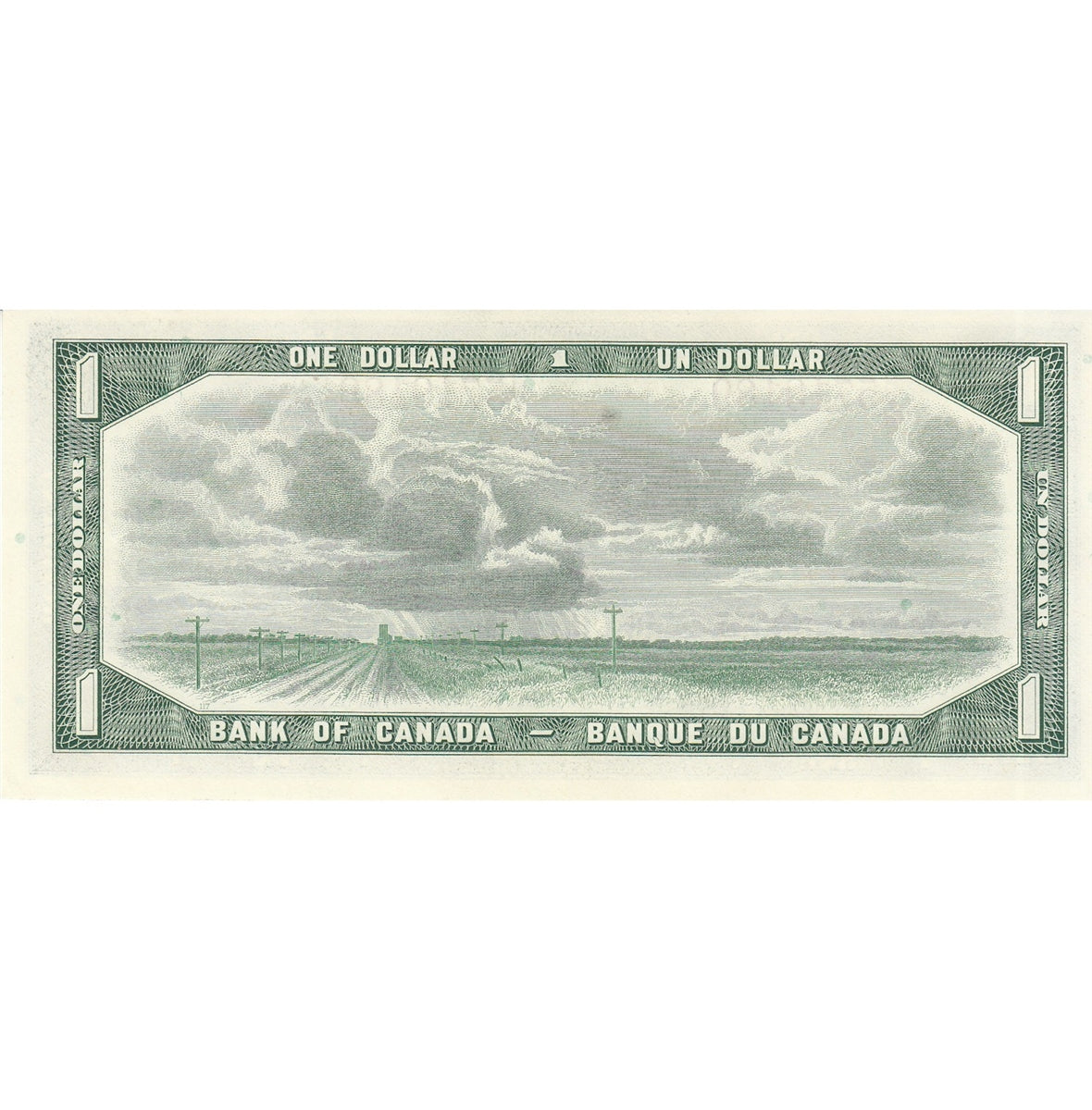 BC-37b 1954 Canada $1 Beattie-Rasminsky, H/Y, Uncirculated (MS60)