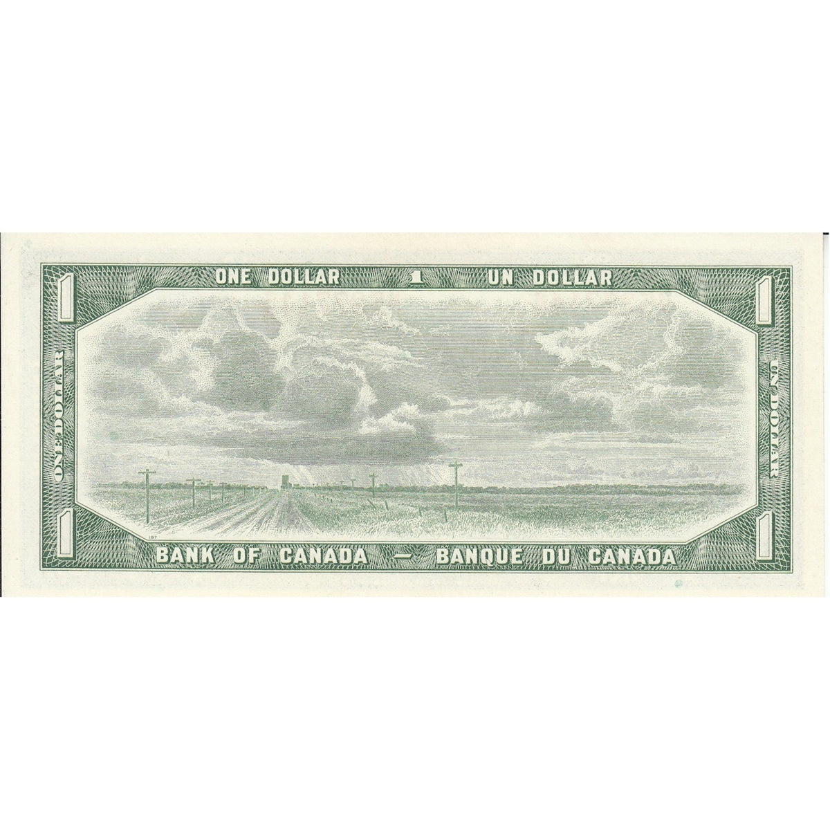 BC-37b 1954 Canada $1 Beattie-Rasminsky, I/Y, Almost Uncirculated (AU50)