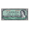 BC-37b 1954 Canada $1 Beattie-Rasminsky, J/N, AU-UNC (AU55)