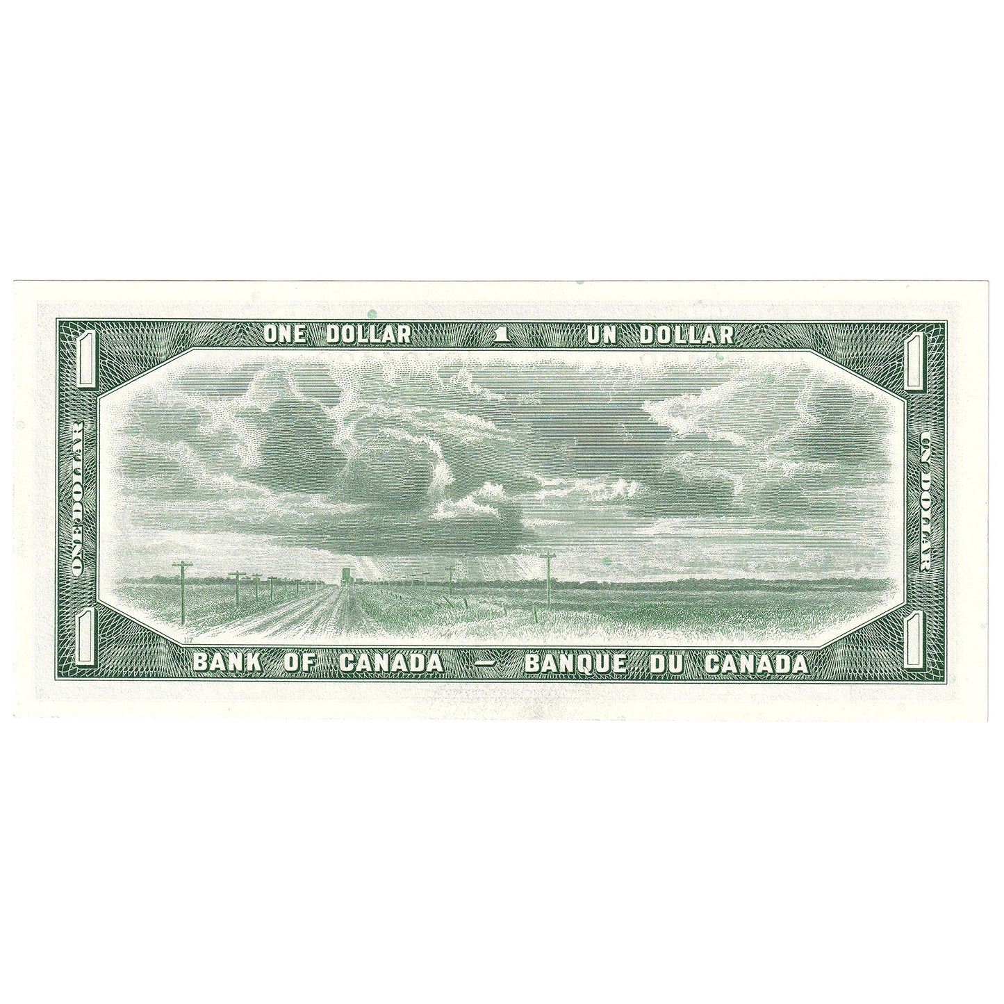 BC-37b 1954 Canada $1 Beattie-Rasminsky, J/Y, Uncirculated (MS60)