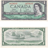 BC-37b 1954 Canada $1 Beattie-Rasminsky, L/O, Almost Uncirculated (AU50)