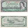 BC-37b 1954 Canada $1 Beattie-Rasminsky, L/O, AU-UNC (AU55)