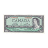 BC-37b 1954 Canada $1 Beattie-Rasminsky, L/Y, AU-UNC (AU55)