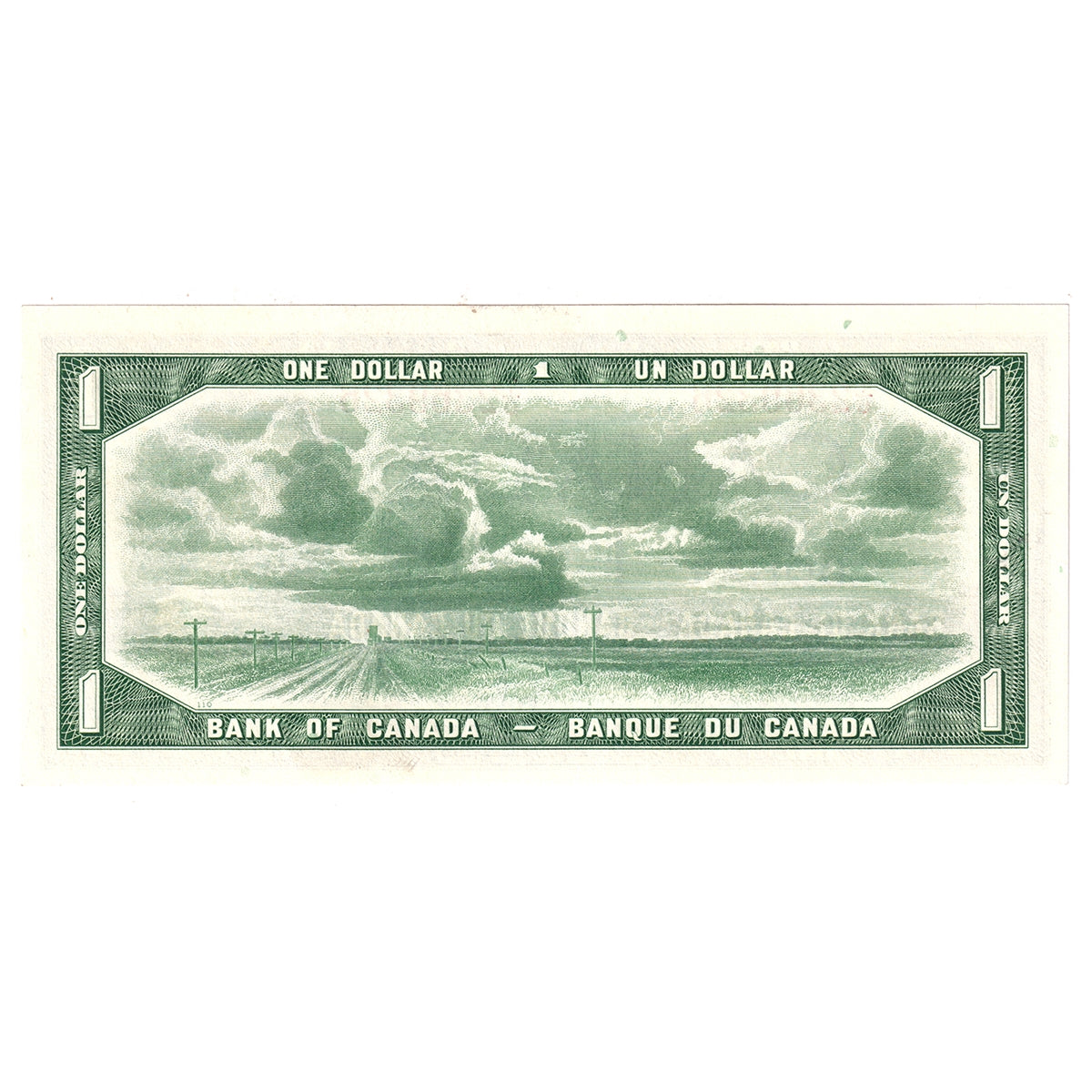 BC-37b 1954 Canada $1 Beattie-Rasminsky, T/O, AU-UNC (AU55)