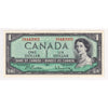 BC-37b 1954 Canada $1 Beattie-Rasminsky, U/O, Almost Uncirculated (AU50)
