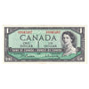 BC-37b 1954 Canada $1 Beattie-Rasminsky, U/O, Extra Fine (EF40)