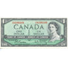 BC-37b 1954 Canada $1 Beattie-Rasminsky, Y/O, AU-UNC (AU55)