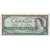 BC-37bA 1954 Canada $1 Beattie-Rasminsky, *N/Y, Fine (F12)