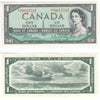 BC-37bA 1954 Canada $1 Beattie-Rasminsky, *O/Y, VF