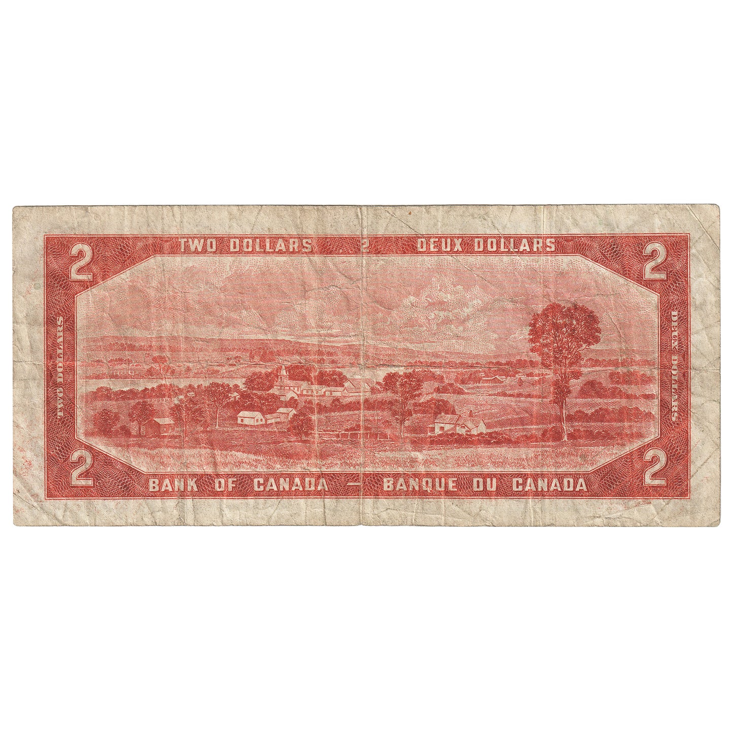 BC-30b 1954 Canada $2 Beattie-Coyne, Devil's Face, E/B, Fine (F12)