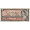 BC-30b 1954 Canada $2 Beattie-Coyne, Devil's Face, G/B, Fine (F12)
