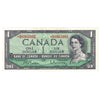 BC-37bA-i 1954 Canada $1 Beattie-Rasminsky, *B/M, Almost Uncirculated (AU50)