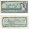 BC-37bA-i 1954 Canada $1 Beattie-Rasminsky, *B/M, Very Fine (VF20)