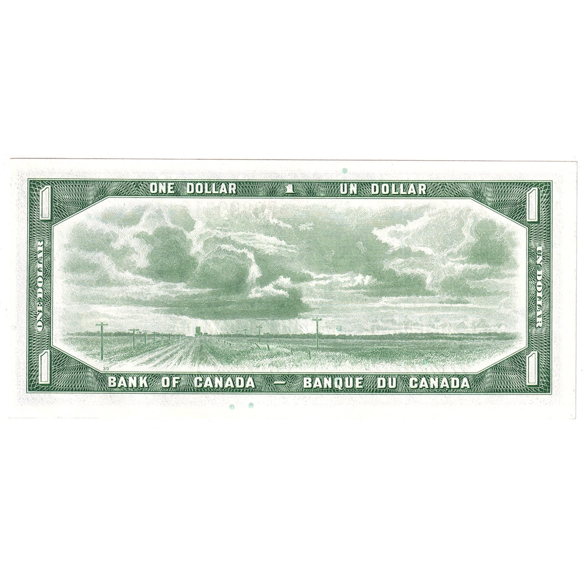 BC-37bA-i 1954 Canada $1 Beattie-Rasminsky, *B/M, Without FPN, Uncirculated (MS60)