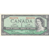 BC-37b-i 1954 Canada $1 Beattie-Rasminsky, B/Z, Uncirculated (MS60)