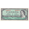 BC-37b-i 1954 Canada $1 Beattie-Rasminsky, E/F, Choice Uncirculated (CUNC63)