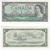 BC-37b-i 1954 Canada $1 Beattie-Rasminsky, E/P, Choice Uncirculated (CUNC63)